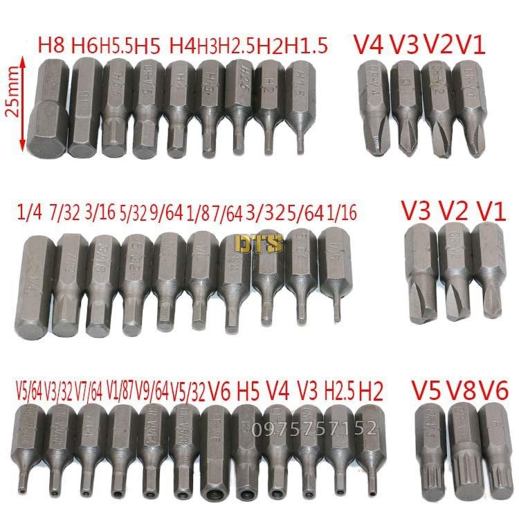 Bộ 98 chi tiết mũi vặn tua vít đa năng chuôi lục giác 6.35mm cho máy khoan điện cầm tay, máy khoan pin thép CR-V cao cấp