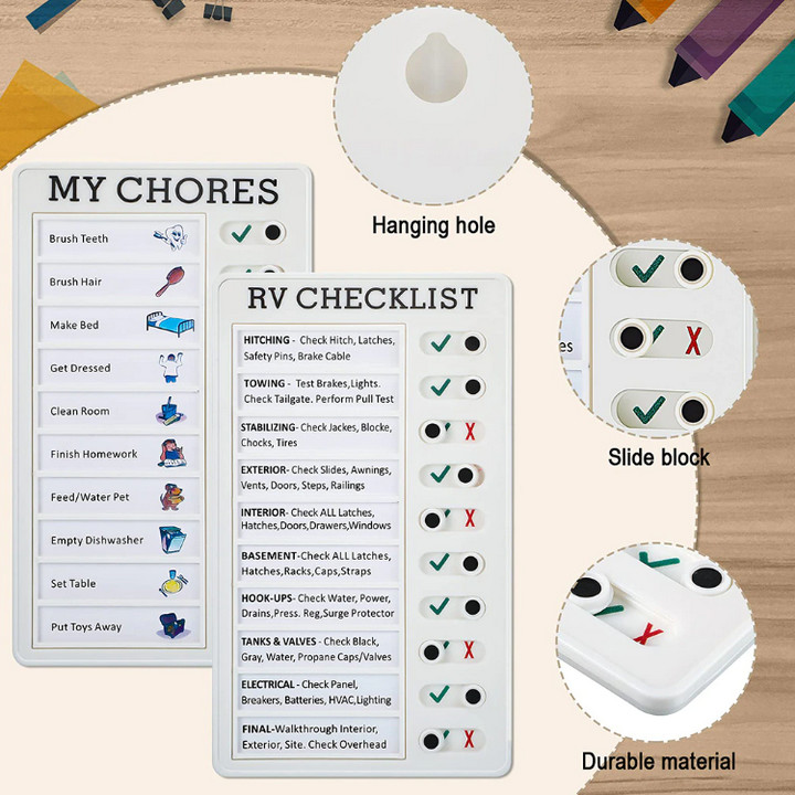 Bảng Ghi Chú Checklist Nhanh ELDER CARE, MY CHORES, RV CHECKLIST