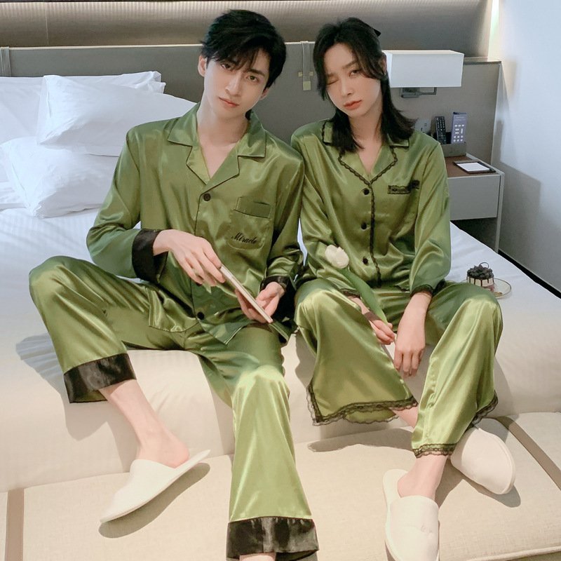 Đồ bộ Pyjama Nữ chất liệu phi bóng rũ mềm mại,cổ điển sang trọng 88231