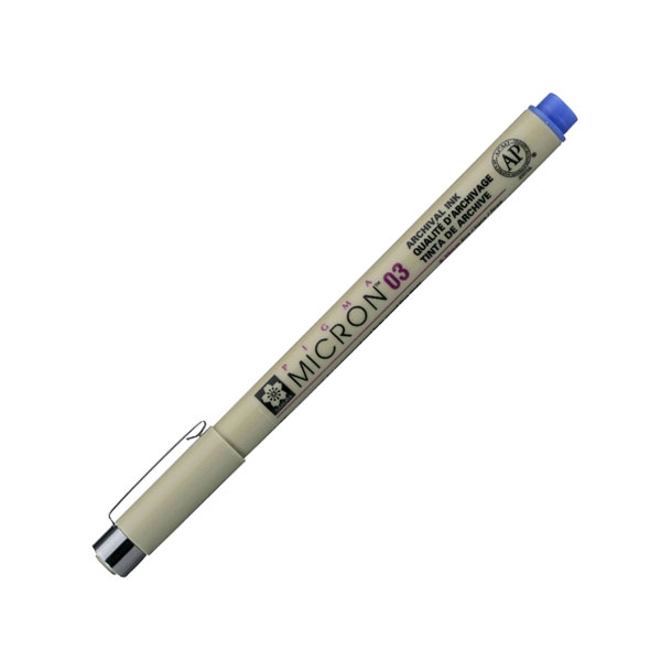 Bút Đi Nét Sakura Pigma Micron 03 - Màu Xanh