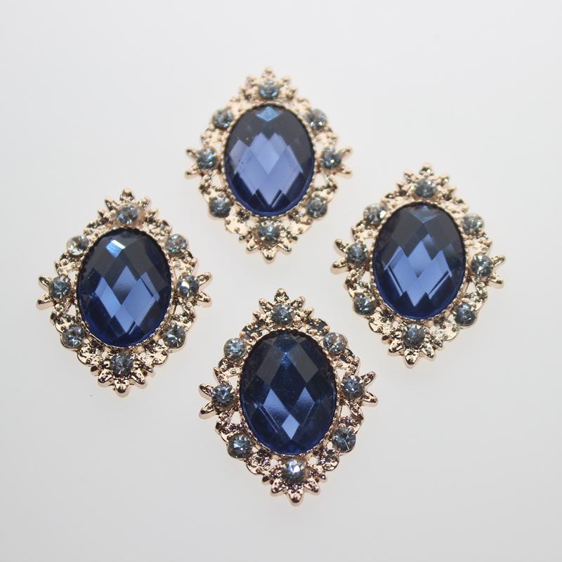10 Chiếc Rhinestone Flat Back Hạt Nút Sổ Lưu Niệm Chỉnh Trang