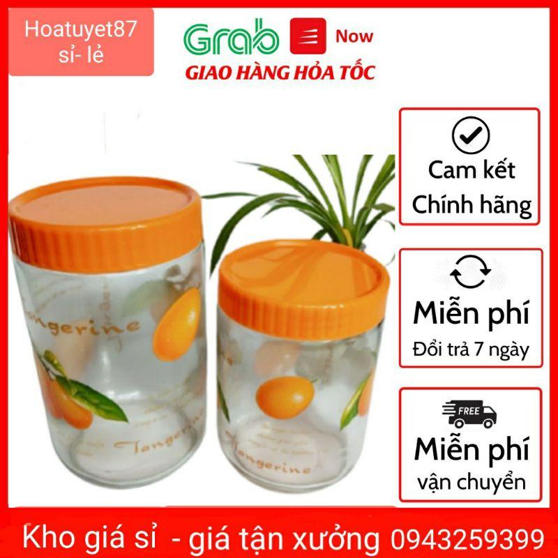 Hũ Thủy Tinh Ngâm Hoa Quả, Lưa Trữ,Lọ Thủy Tinh Để Đồ Khô Nắp Nhựa Xoáy 2000ml