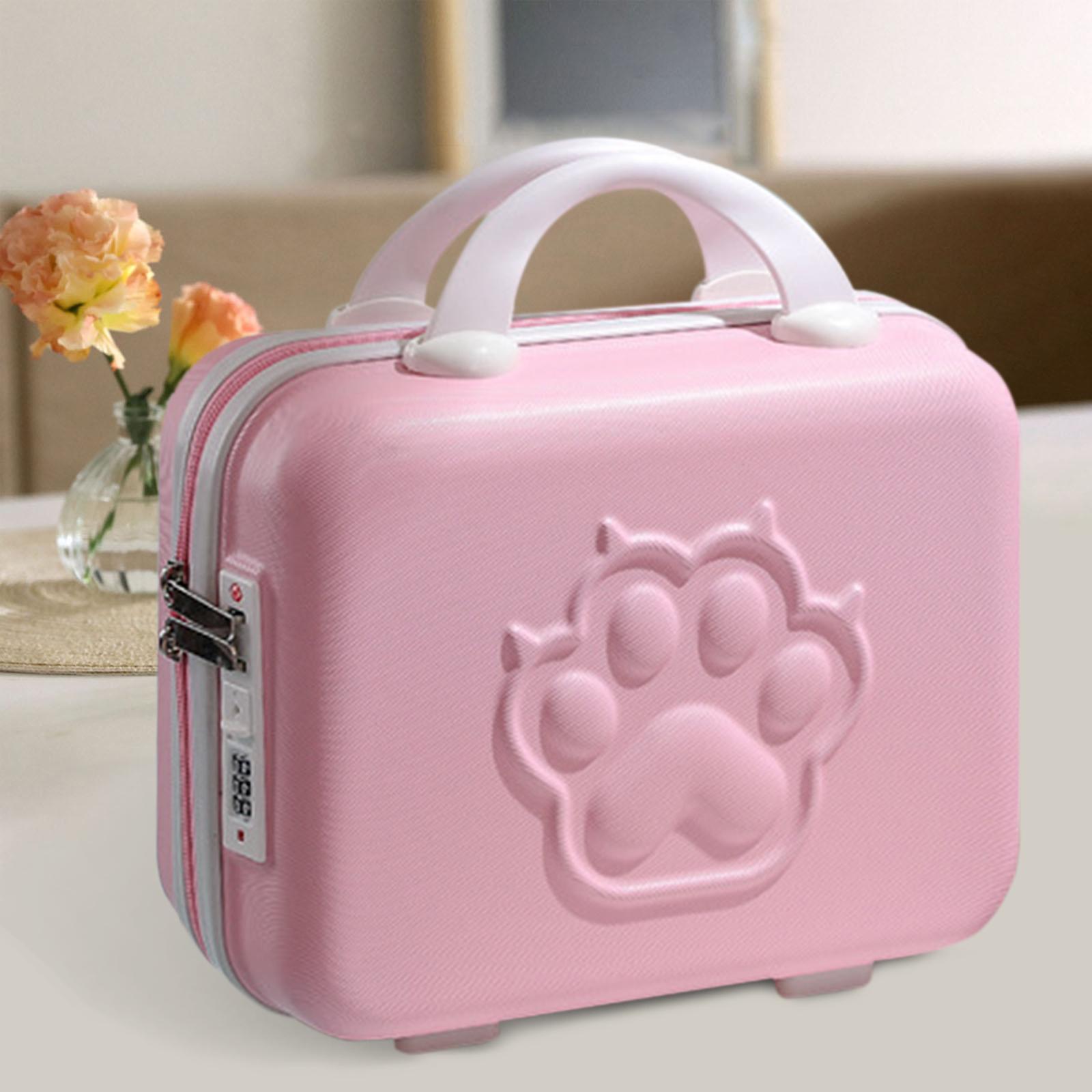 14 inch Small Suitcase Case with Handle Password Lock Mini for Business Black