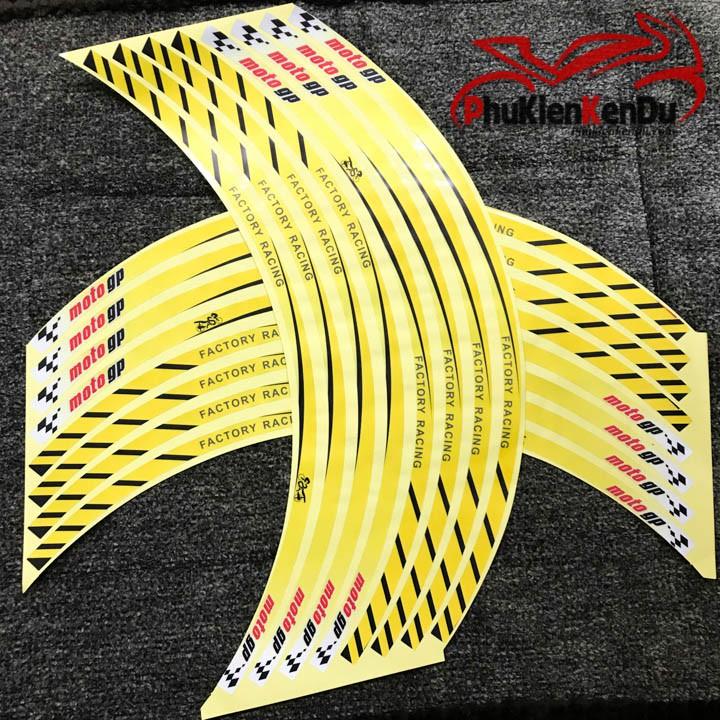 TEM VIỀN MÂM XE MÁY PHẢN QUANG MOTO GP FACTORY RACING