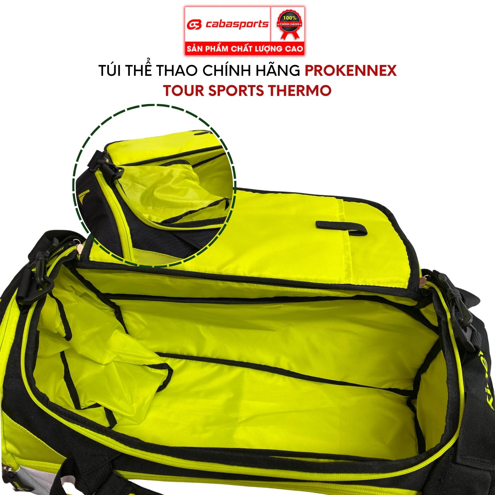 Túi đựng vợt cầu lông tennis Prokennex Tour Sports Thermo cao cấp chính hãng, túi đựng phụ kiện thể thao siêu rộng rãi