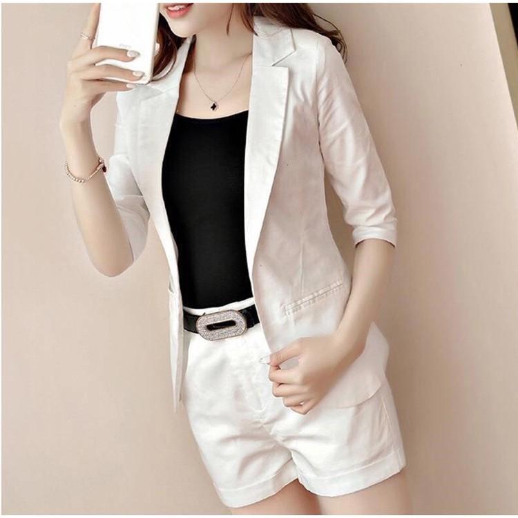 set bộ vest short kèm áo thun+nit QC280QC