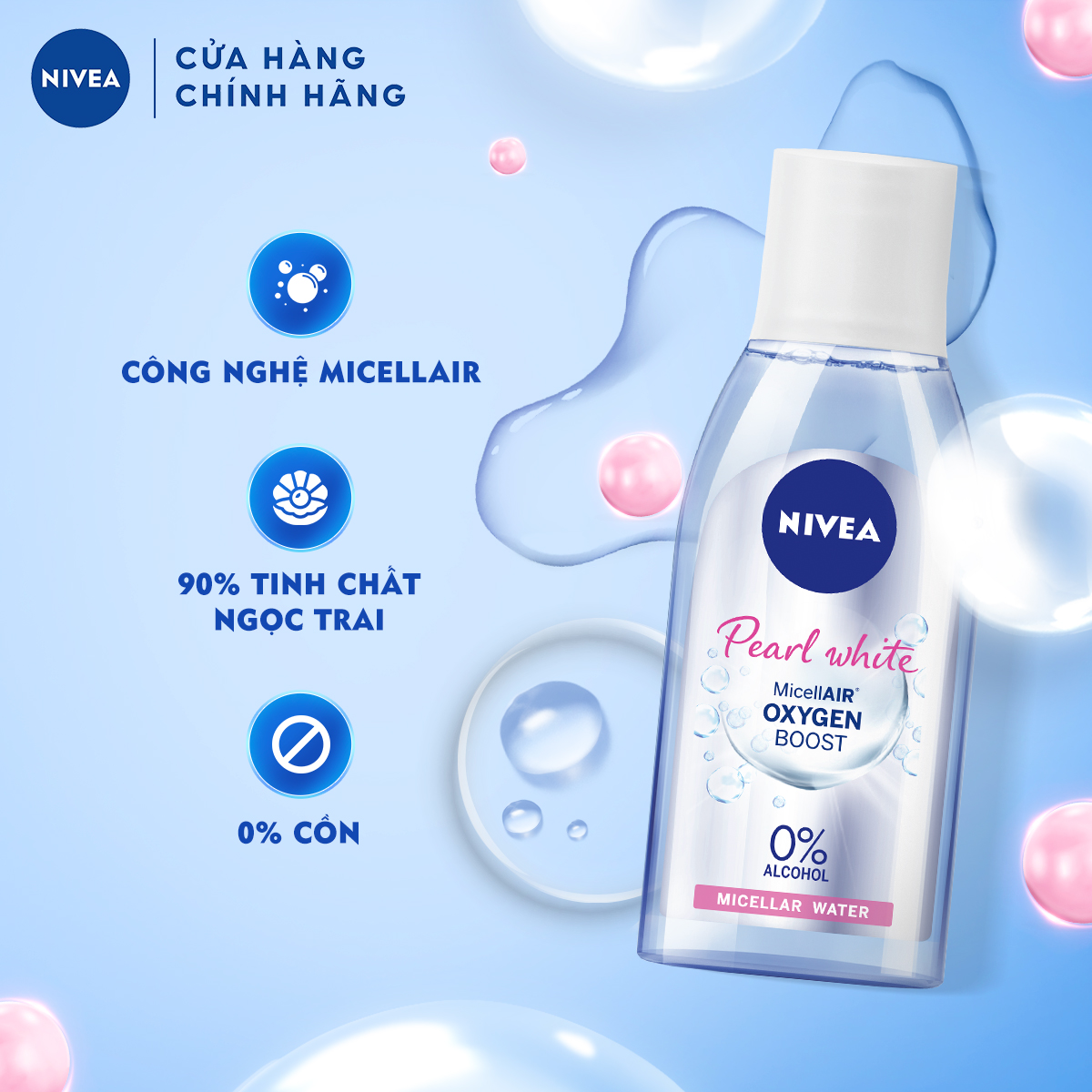 Nước Tẩy Trang NIVEA Pearl Bright Làm Sáng Da Micellar Water (125ml) - 84910