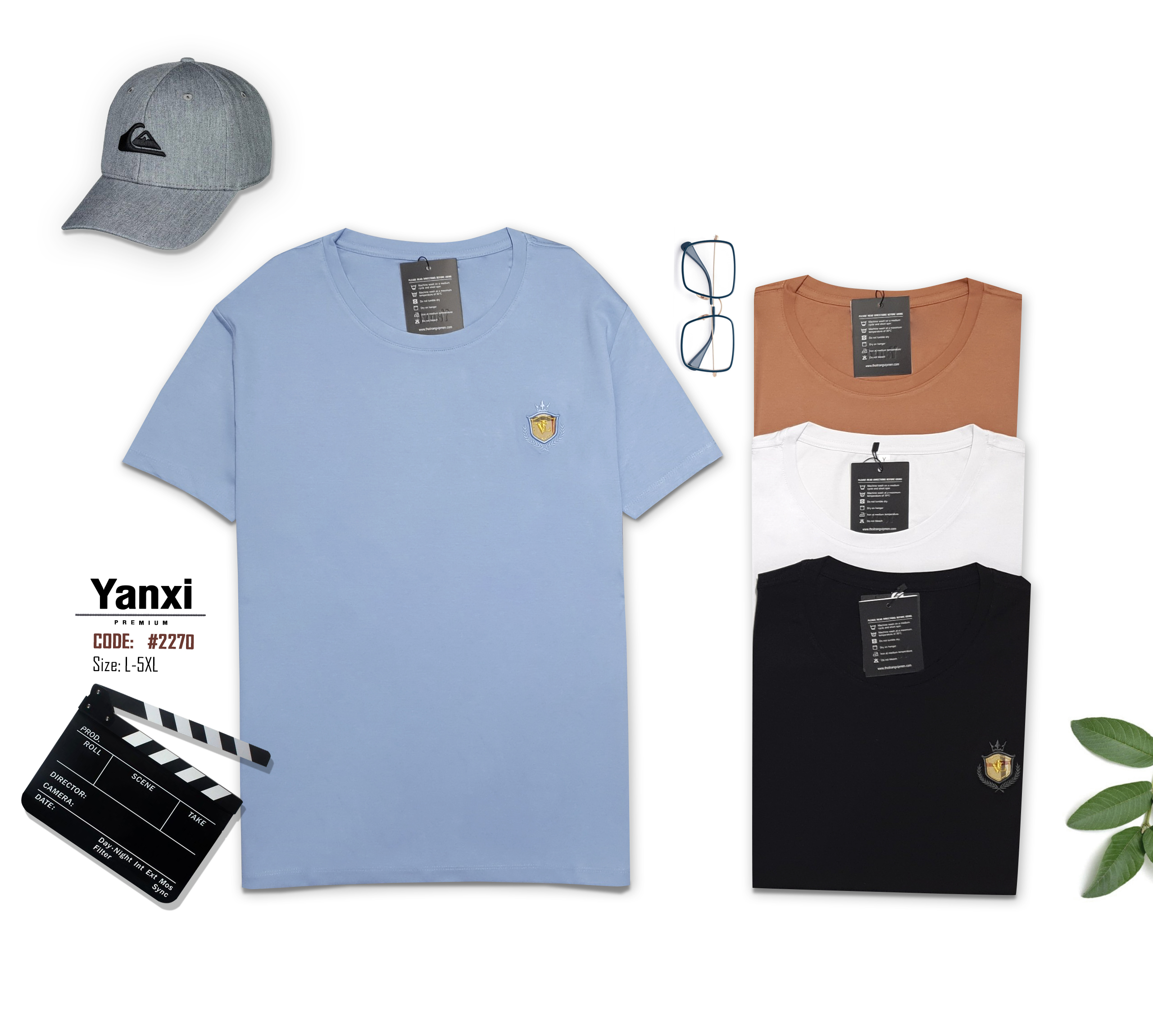Áo thun cổ tròn nam chất liệu cotton co giãn 4 chiều, mềm mại thoáng mát chống nhăn, Phom ôm trẻ trung năng động, Hàng xưởng Vinh Thiện Phát chất lượng - Sỉ từ 10 cái