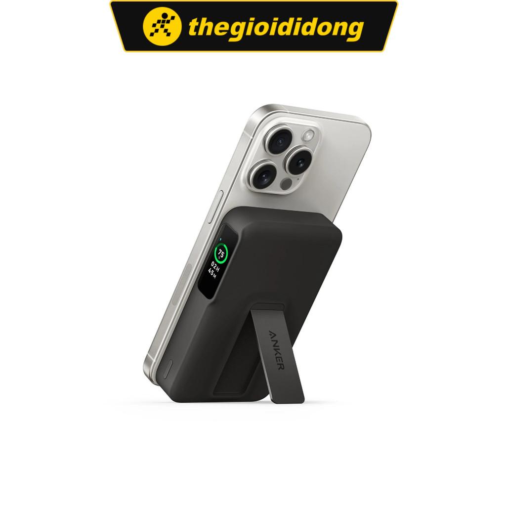 Pin sạc dự phòng 10000mAh không dây Magnetic Qi2 Type C PD 27W Anker MagGo A1654 - Hàng chính hãng