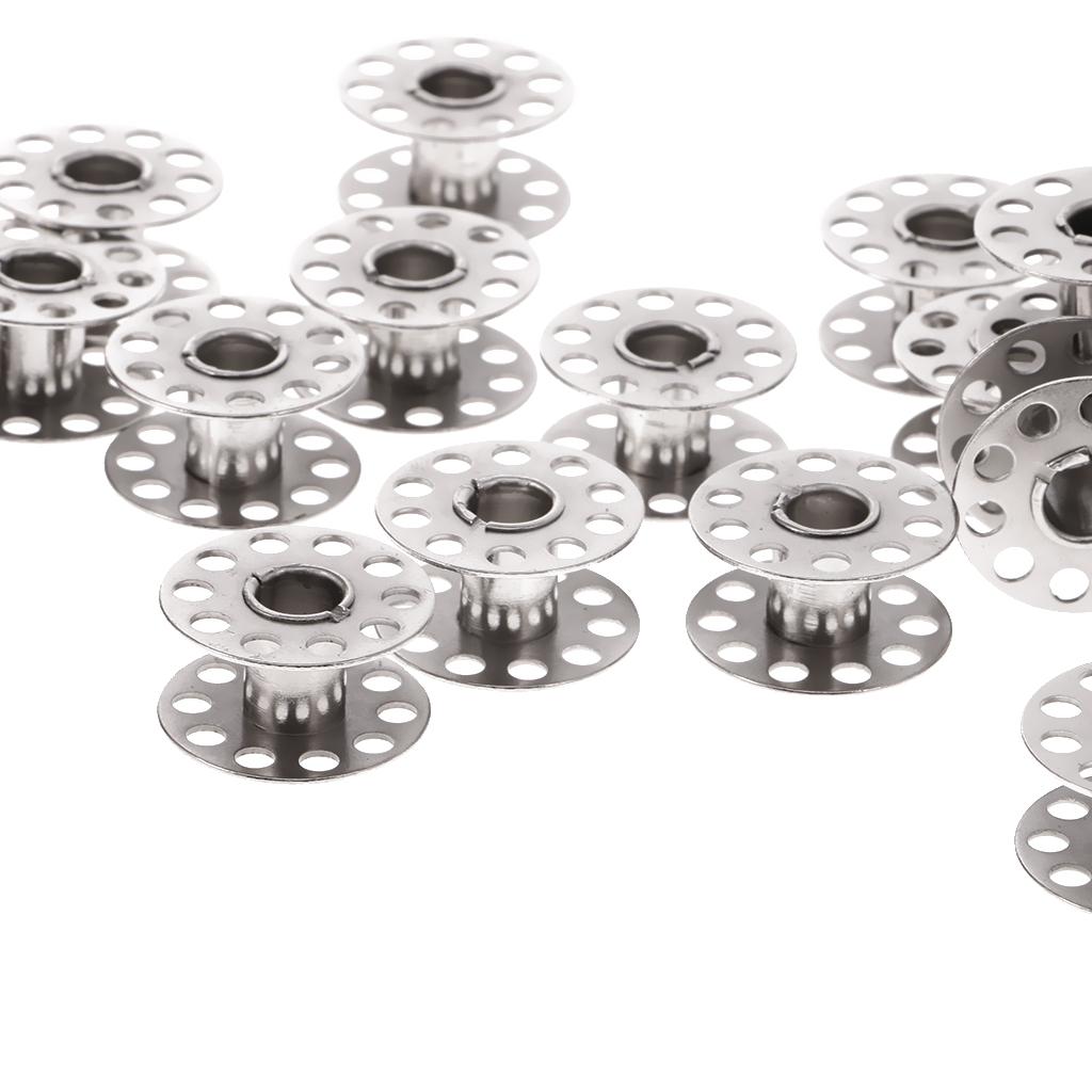 25 Pieces Metal Bobbins Sewing Machine Bobbins Case Organizer with Case 25mm