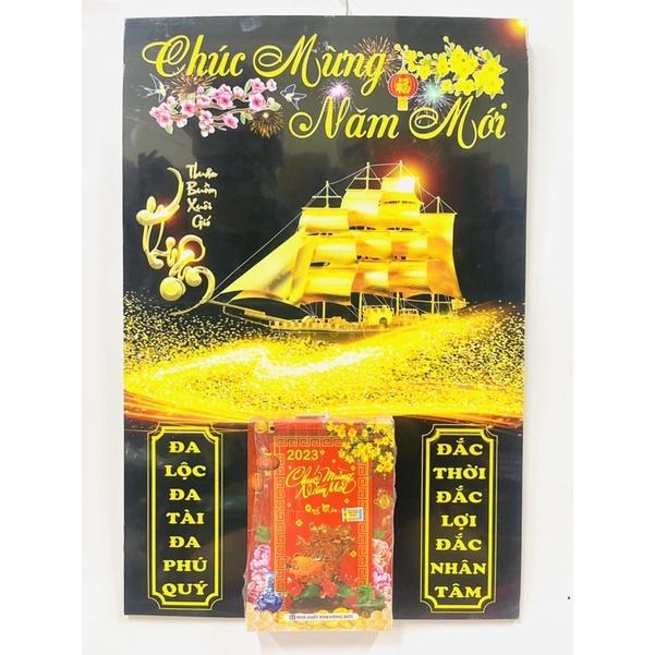 Bộ lịch QUÝ MÃO Bìa lịch treo tường LAMINATE bloc đại chủ đề phong thuỷ - Phong cảnh Việt Nam khổ lịch 14,5cm x 20,5cm