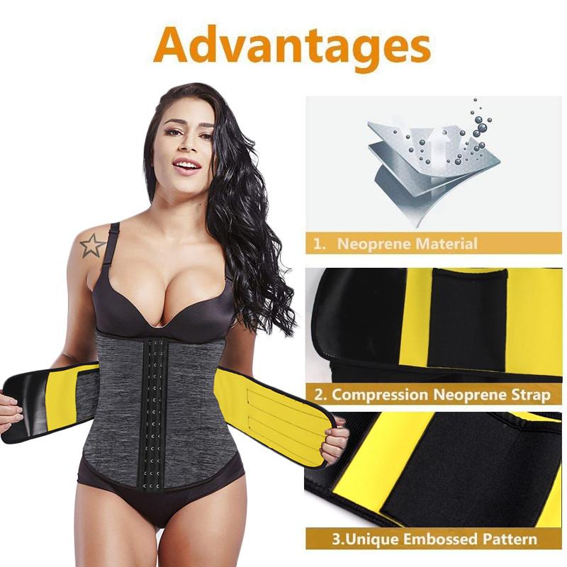NINGMI Định Tập Toàn Thân Eo Huấn Luyện Cho Nữ Neoprene Shaper Giảm Cân Bể Đai Corset Có Túi Giảm Béo Dây Đeo