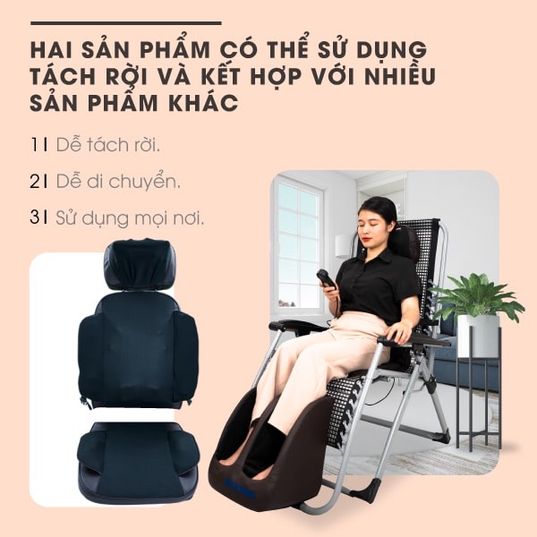 COMBO MASSAGE MINI TOÀN THÂN HAKAWA M11+G21P NEW