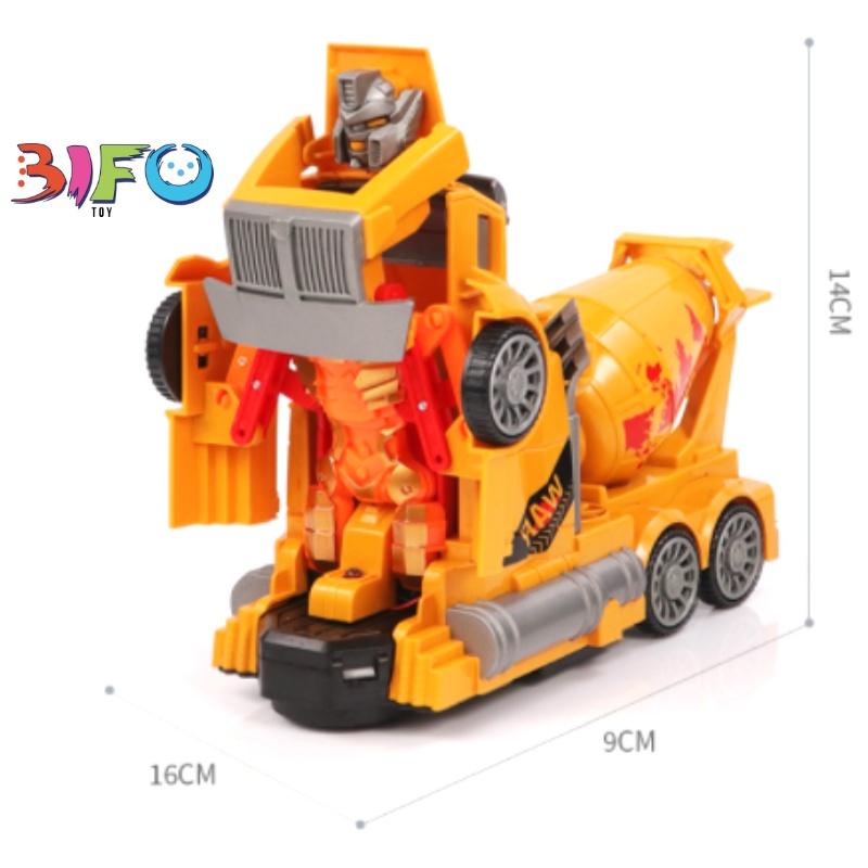 Đồ chơi xe công trình xe trộn bê tông tự động biến hình Robot mới lạ cho bé đồ chơi bé trai cực ngầu