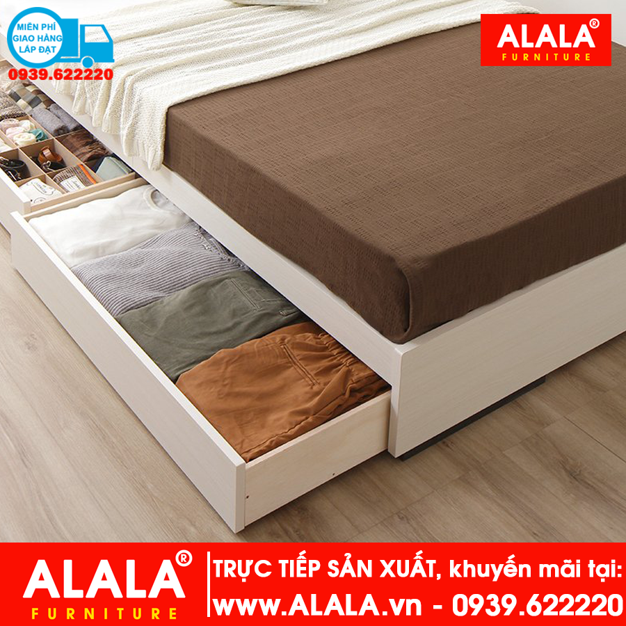 Giường ngủ ALALA07 gỗ HMR chống nước - www.ALALA.VN - 0939.622220