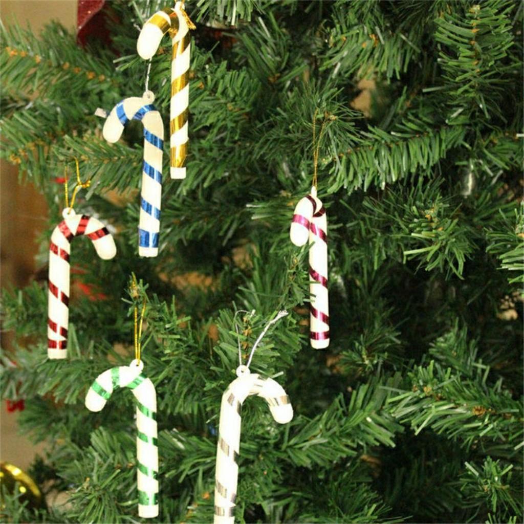 Set 6 Cây Gậy Nhựa Nhiều Màu Dùng Trang Trí Cây Thông Noel