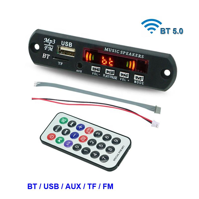 Bluetooth 5.0 MP3/WMA/WAV/APE/FLAC Bảng Giải Mã Âm Thanh Xe Hơi USB TF FM Radio Module MP3 Nghe Nhạc Bluetooth