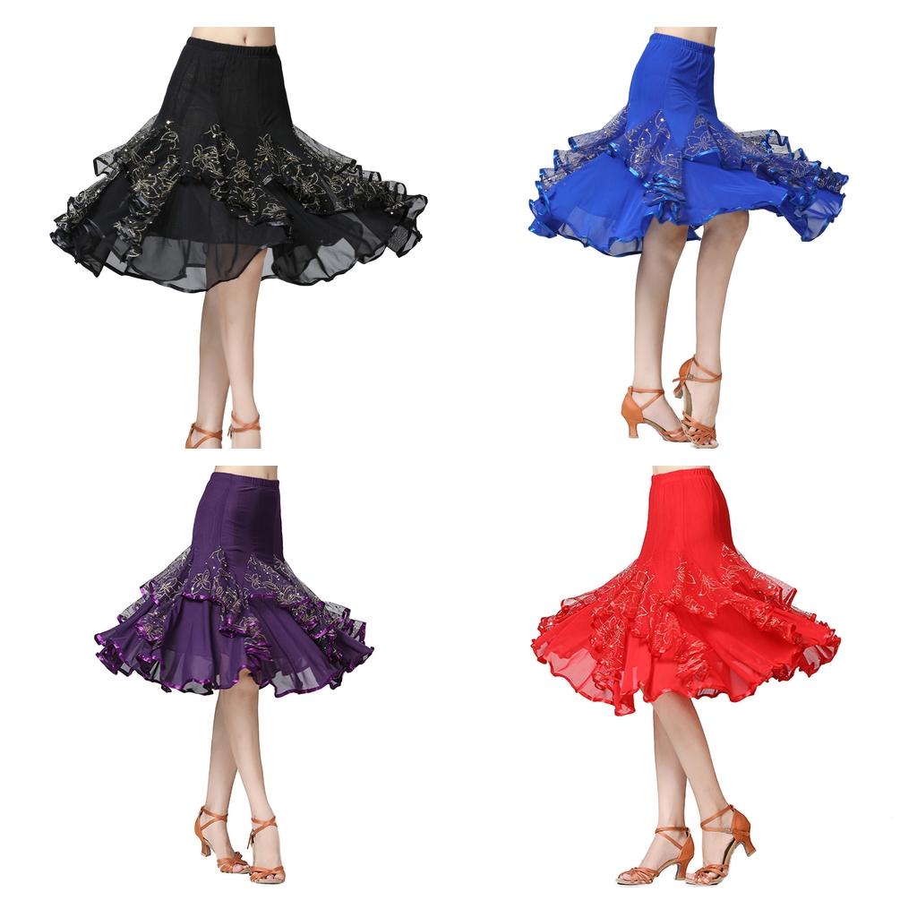 Women Ballroom Latin Tango Dance Skirt Sequin Dress Dance Skirt Hip Skirt Plate Skirt Latin Dress Costume