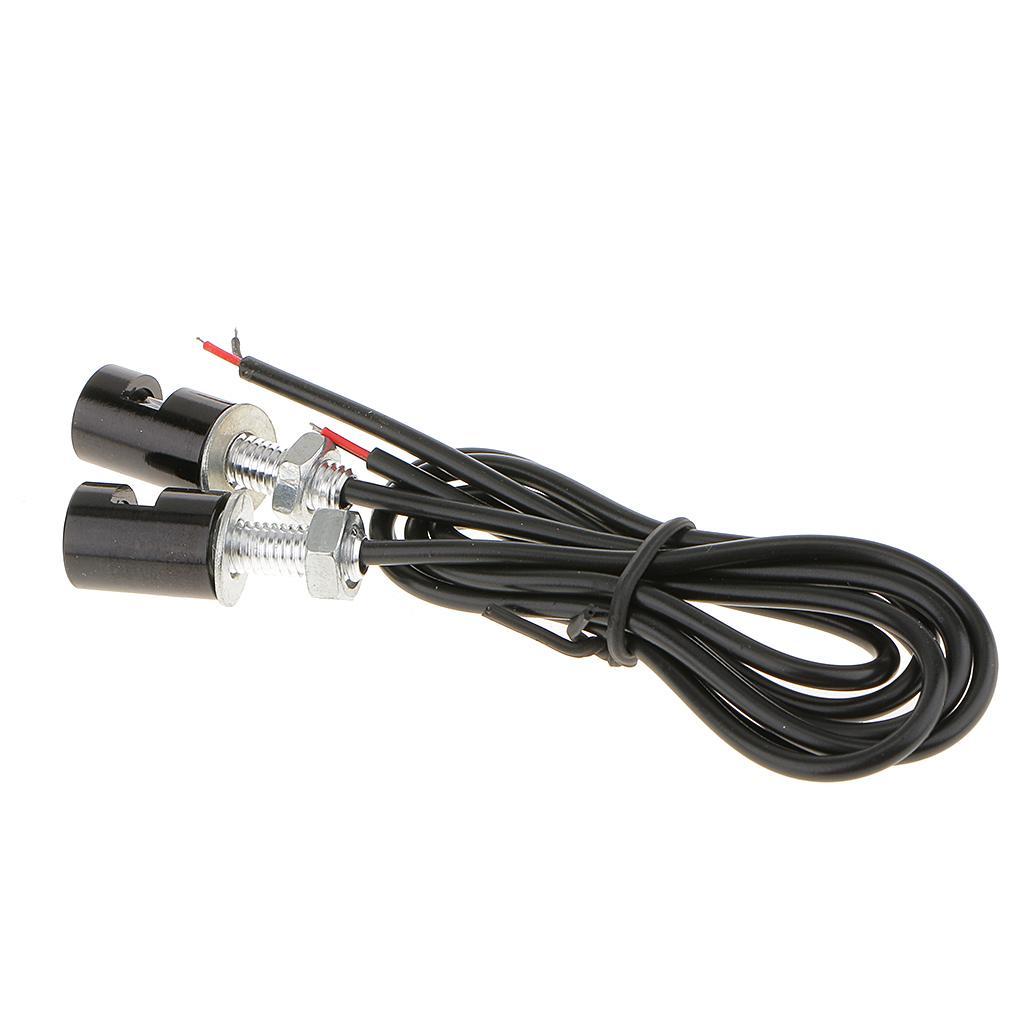 2xWaterproof 12V LED SMD Motorcycle Car Plate Stud Screw Lamp Light