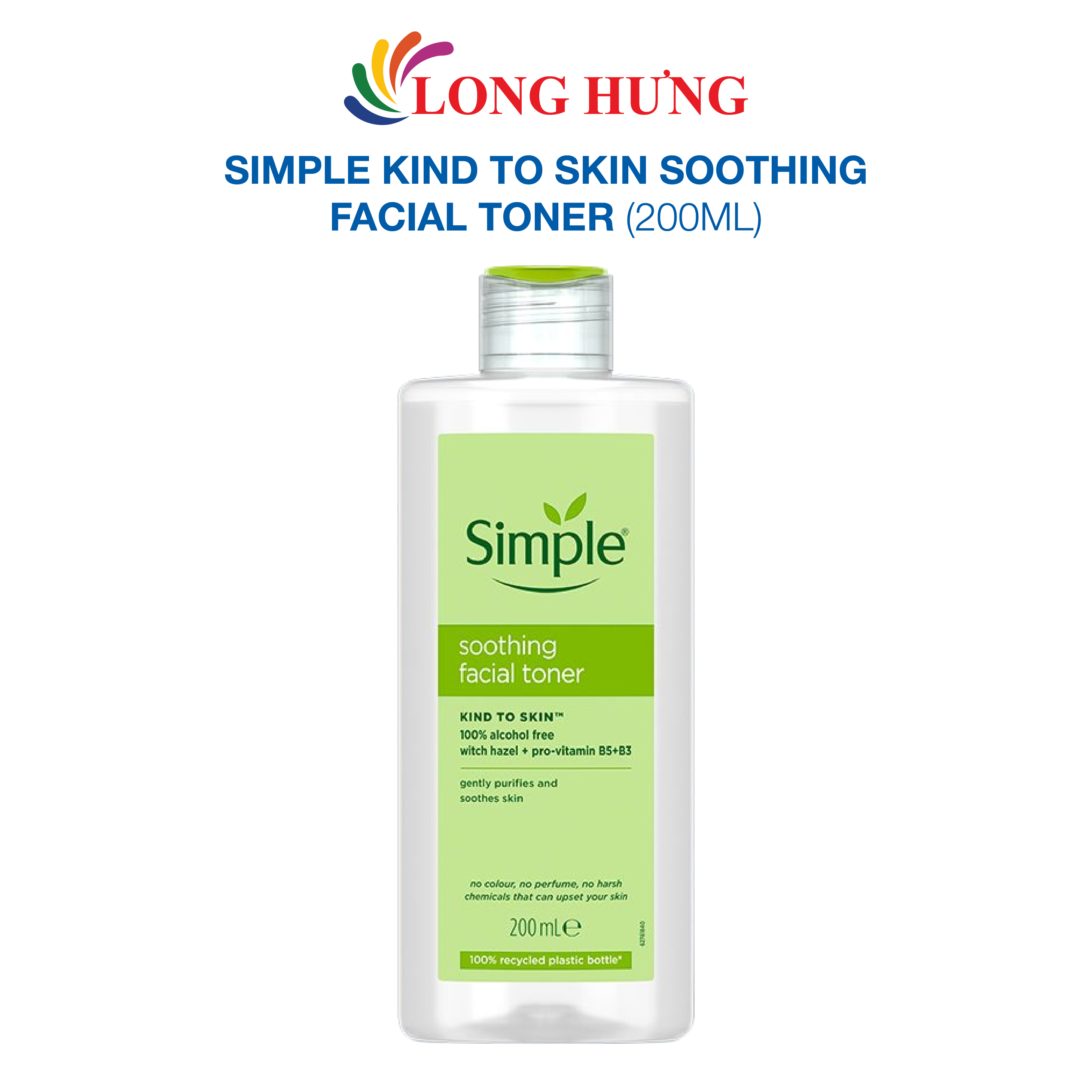 Nước cân bằng da Simple Kind To Skin Soothing Facial Toner giúp làm dịu da (200ml) - Hàng chính hãng