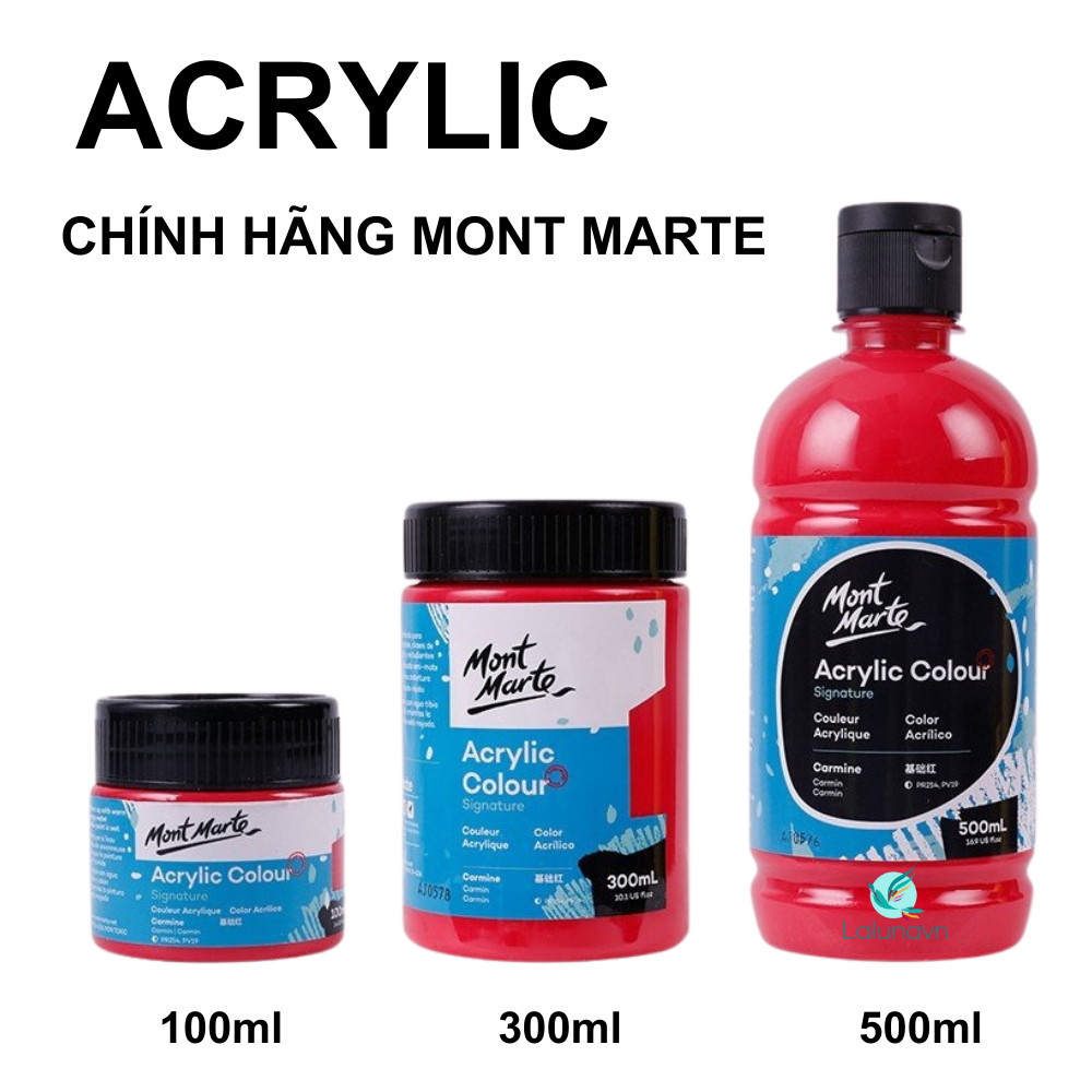 Màu acrylic 3D Mont Marte cao cấp dung tích 100ml ,vẽ giầy,tranh tường  đa dạng màu - B26