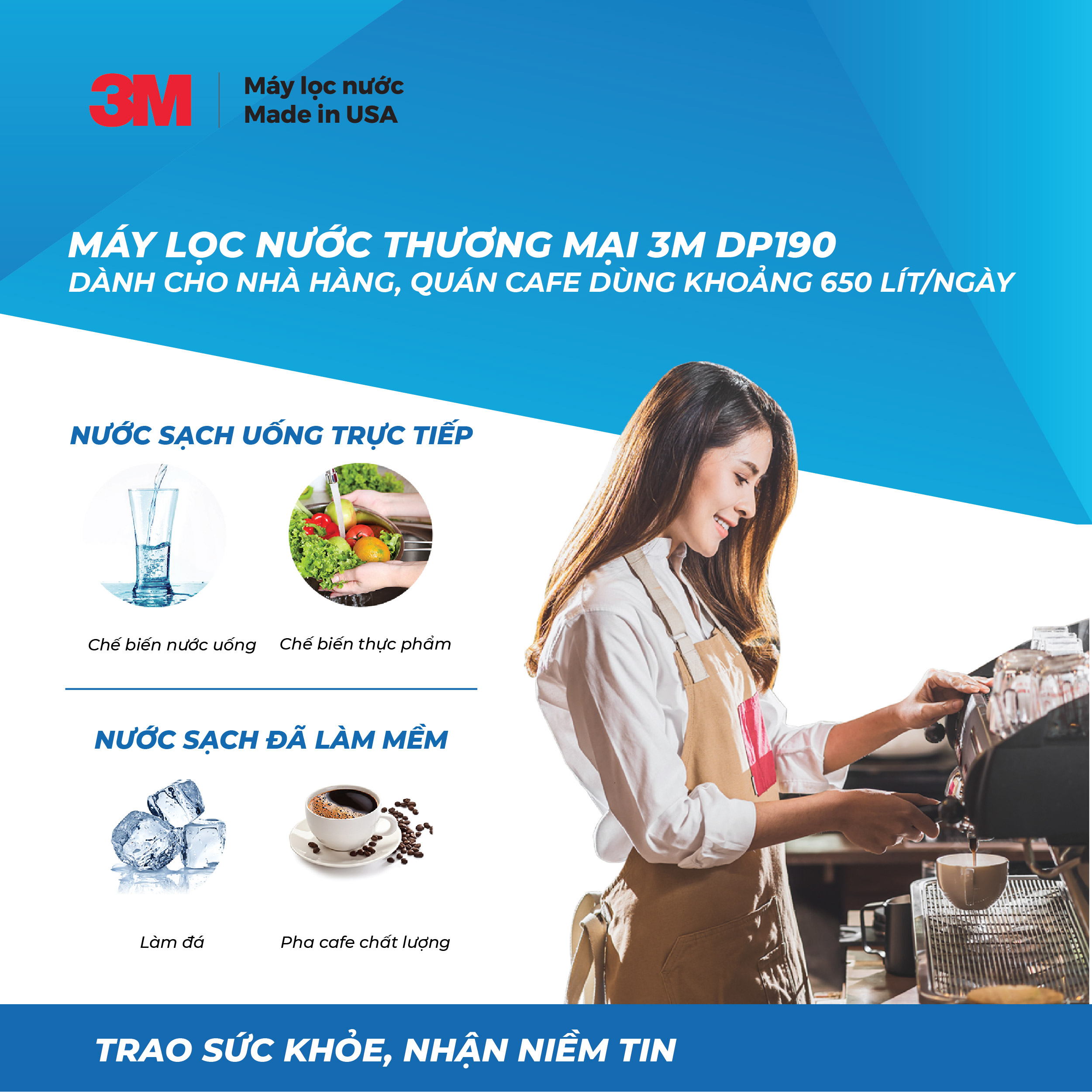 MÁY LỌC NƯỚC CÔNG SUẤT LỚN 3M DP190 DÙNG TRONG THƯƠNG MẠI