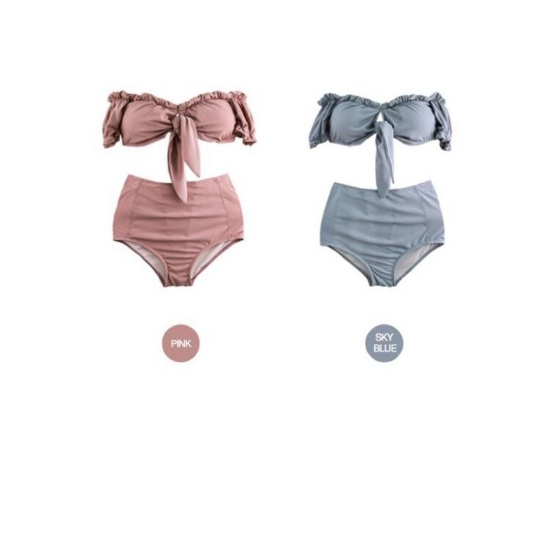 Bikini 2 Mảnh 2021 Quảng Châu Cạp Cao Che Khuyết Điểm Chất Đẹp HX21
