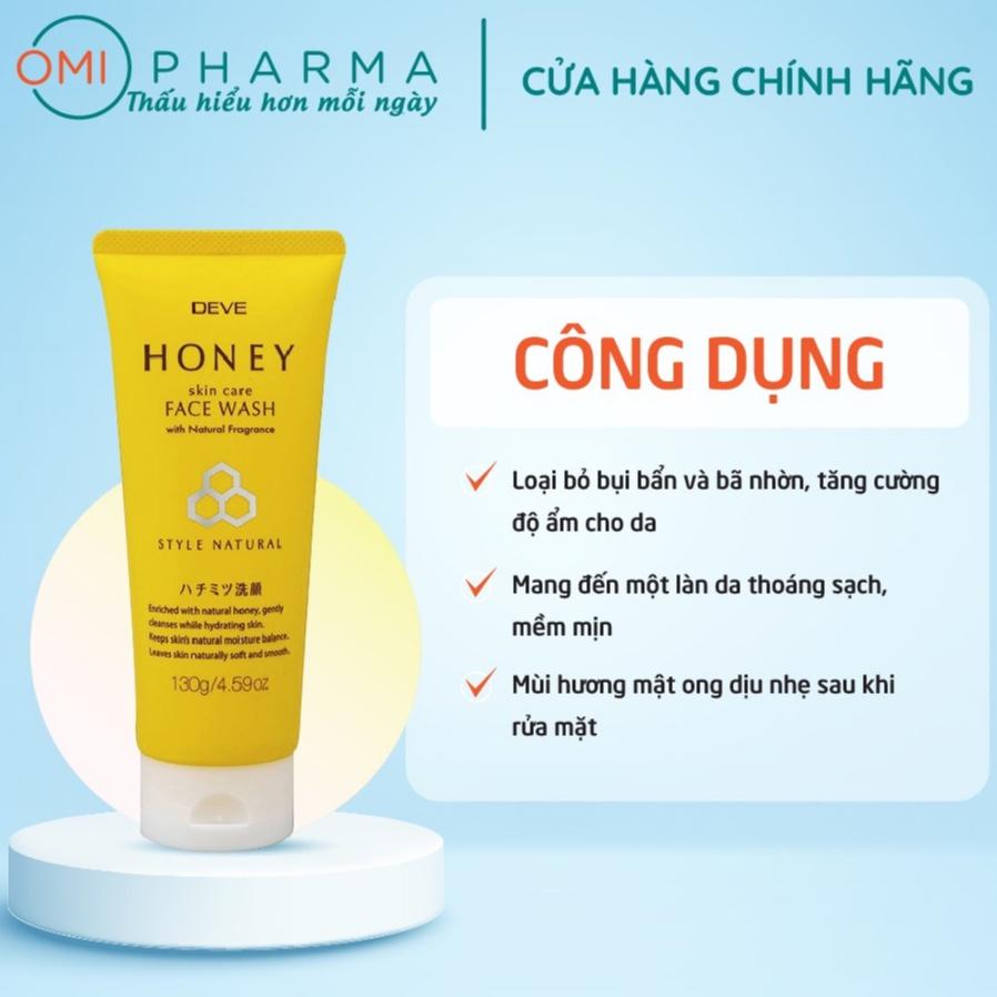 Hình ảnh Sữa Rửa Mặt Chiết Xuất Mật Ong Làm Sạch Dưỡng Ẩm Deve Honey Face Wash (130g)