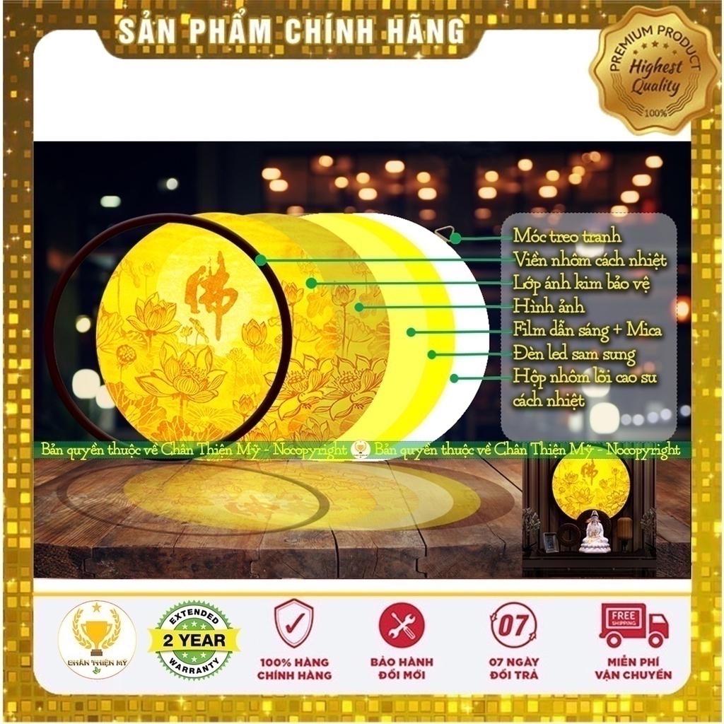 Đèn Thờ Hào Quang Trúc Chỉ In Tròn_M97102