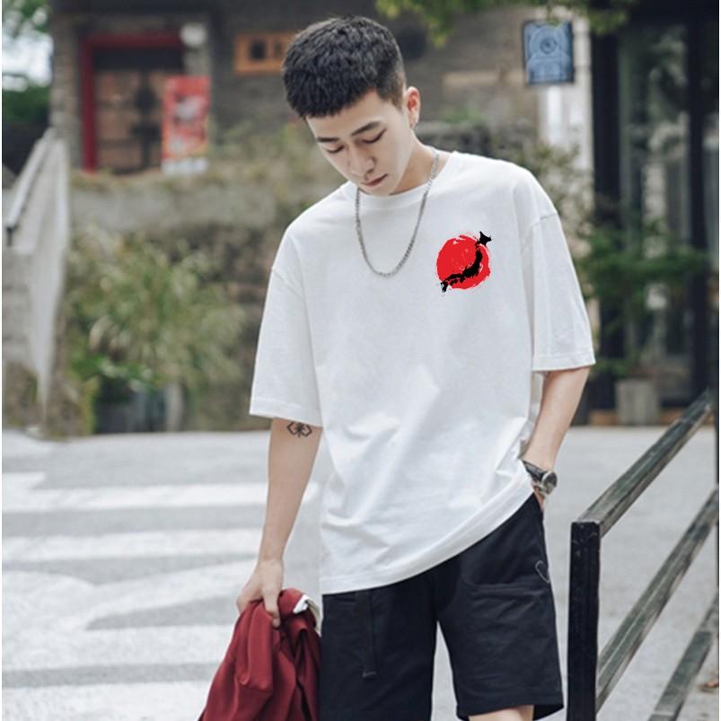 Áo Thun Tay Lỡ Unisex Tháp Mặt Trăng Đỏ