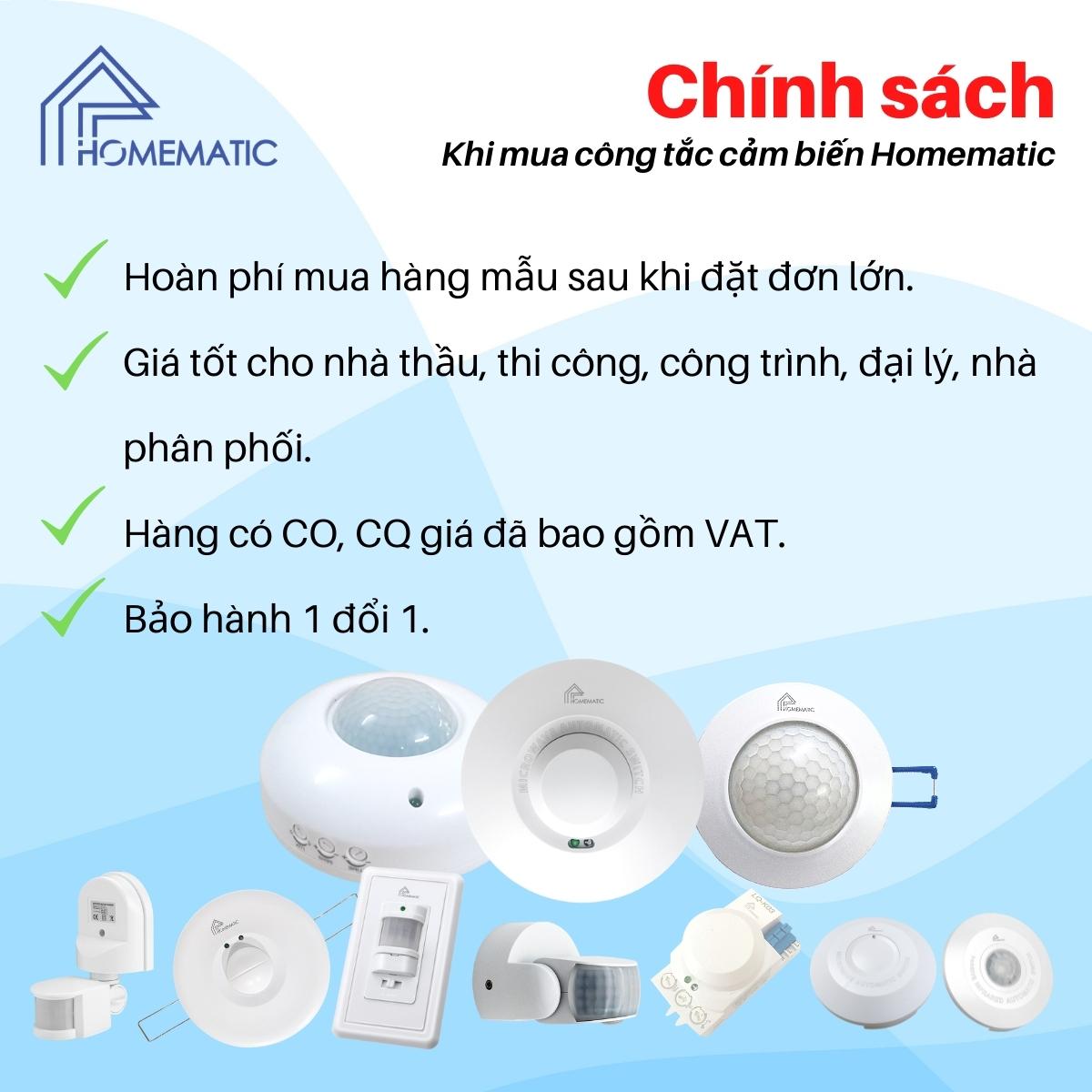 Công tắc cảm biến cầu thang âm tường Homematic PIR118