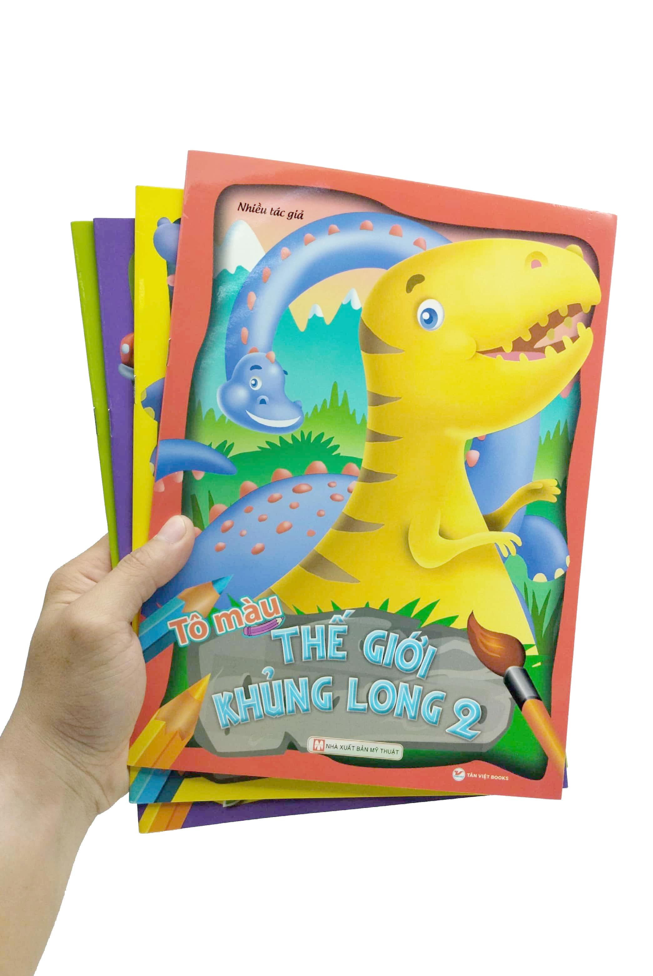 Bộ Sách Tô Màu Thế Giới Khủng Long Và Phương Tiện Giao Thông