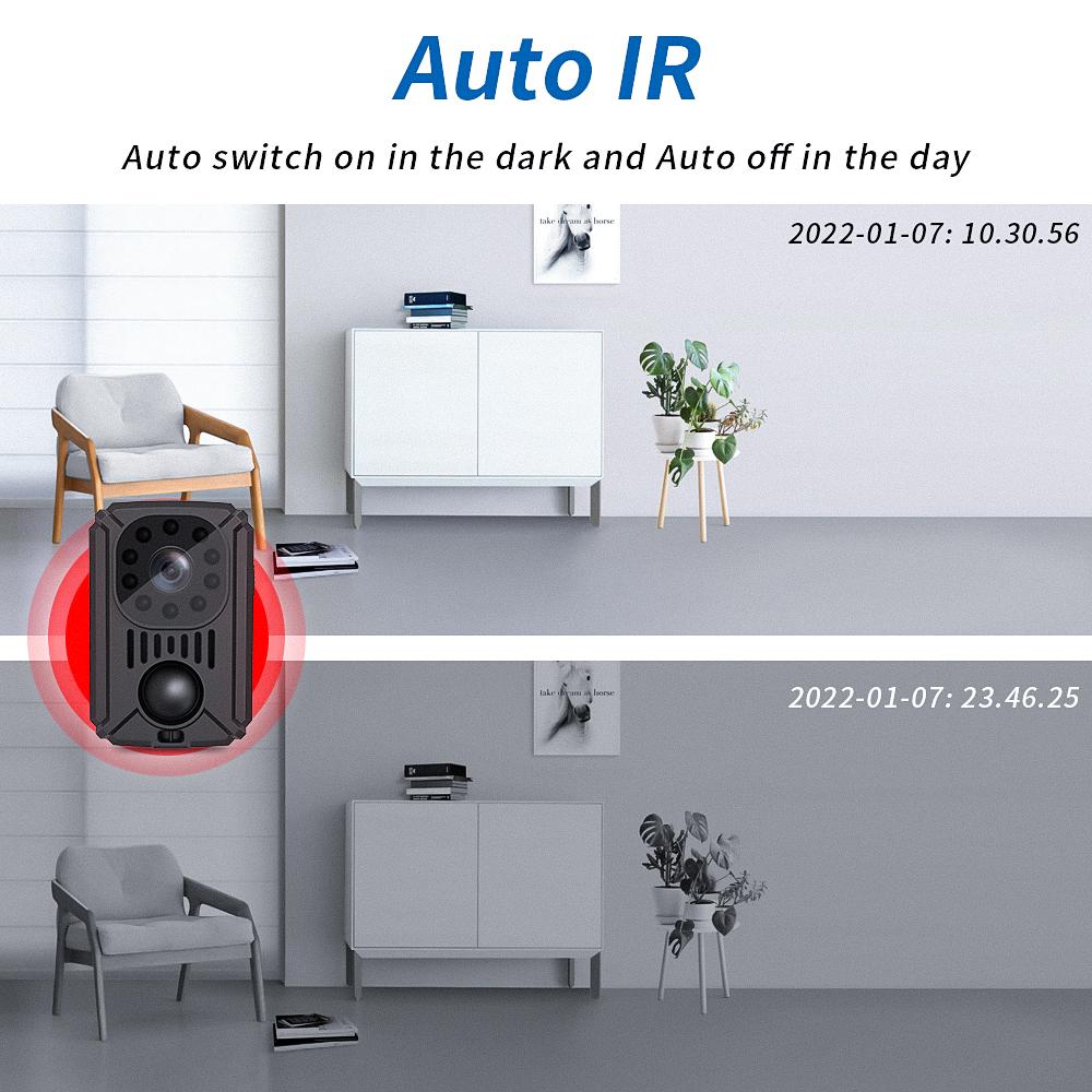 2022 Camera Mini Full HD 1080P Máy Quay Ban Đêm Micro Camares Sport DV Video Túi Nhỏ Cam PIR Cho Cuộc Họp Làm Việc Tại Nhà