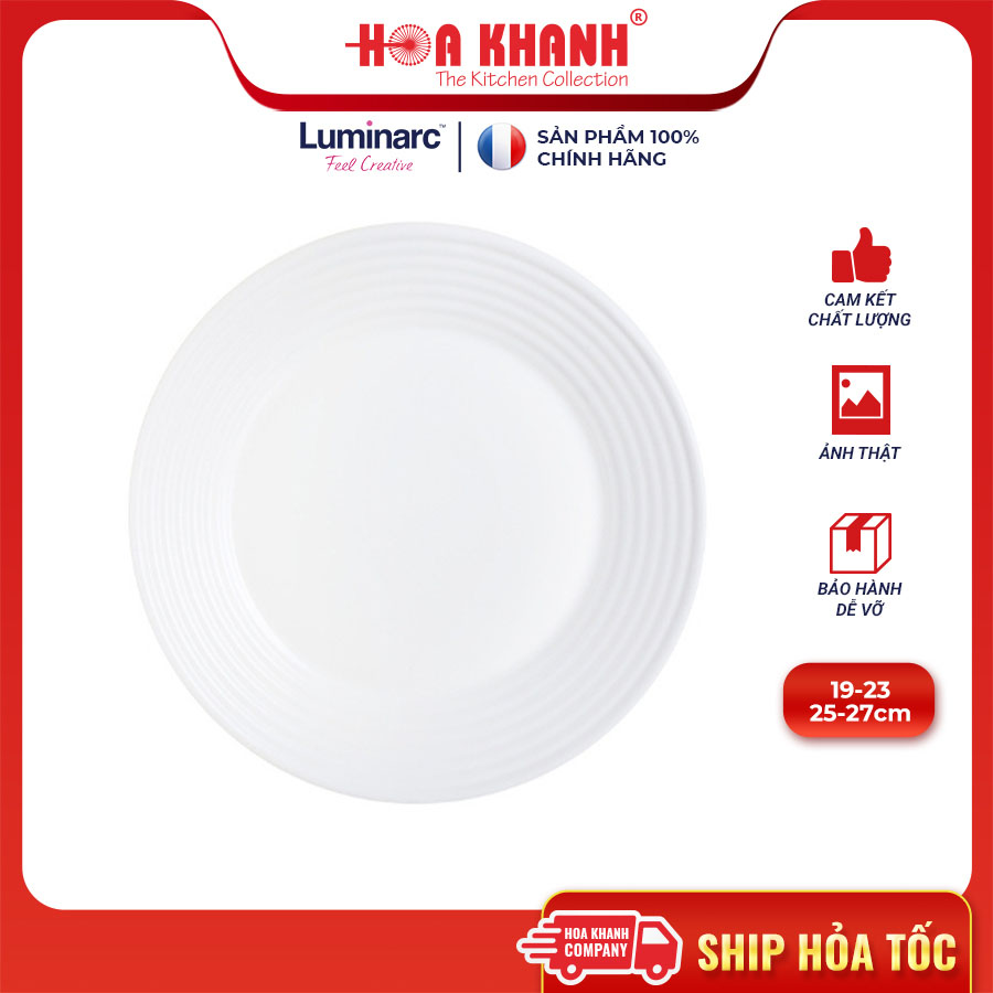 Đĩa Thủy Tinh Luminarc Diwali Harena 25cm cường lực, chịu nhiệt - 1 đĩa - L1839