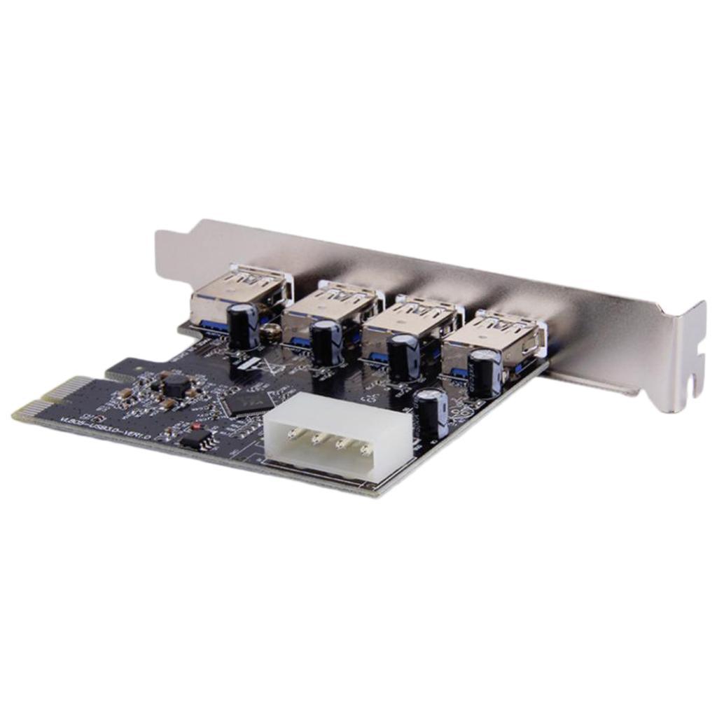 4Port PCI-E to USB 3.0 HUB  Expansion Card Adapter Up to 5Gbps