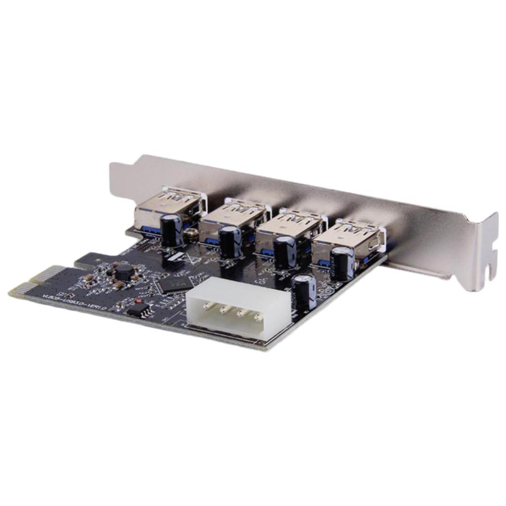 USB PCIe Card, 4-Port USB 3.0 Express Card Expansion card, PCI-E to USB