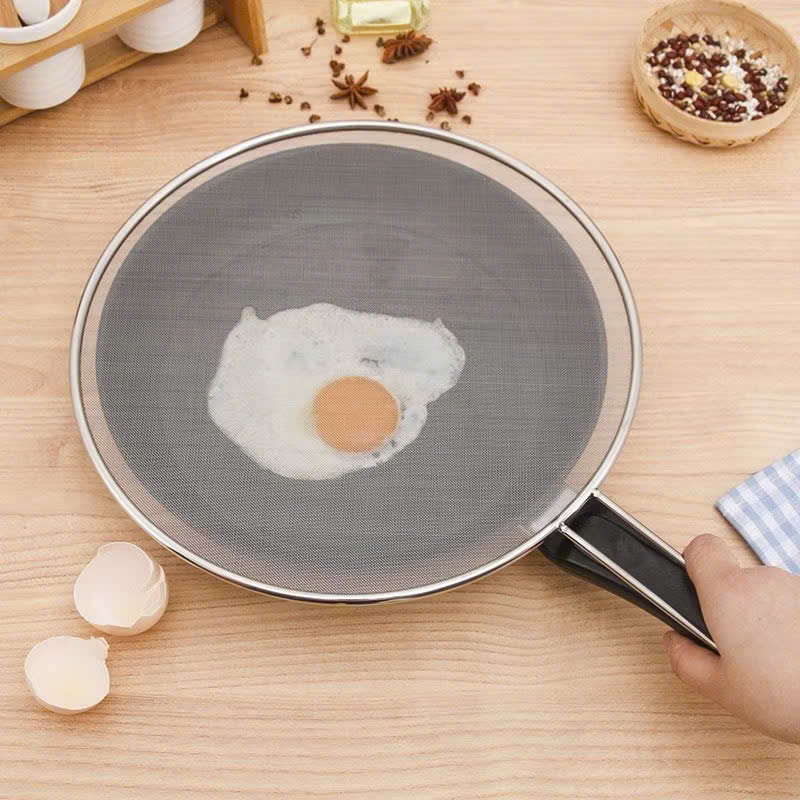 Lưới Vợt Đậy Chống Bắn Dầu Mỡ 29cm - 33cm Có Tay Cầm Tiện Dụng - An Toàn Cho Món Ăn - HÀNG CHÍNH HÃNG MINIIN