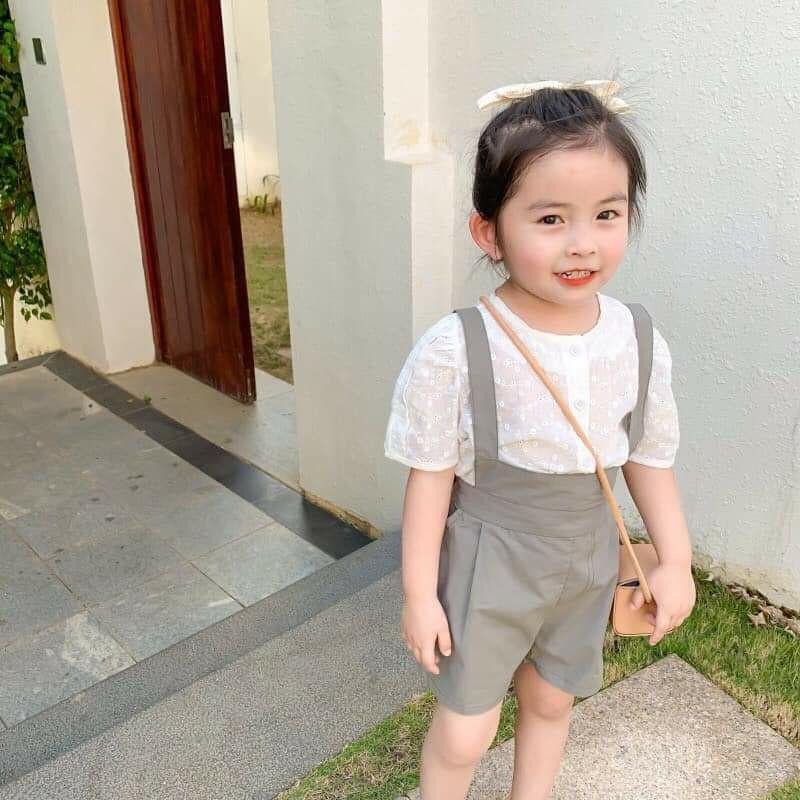 SET YẾM ÁO TRẮNG THÊU HOA ĐỤC LỖ
