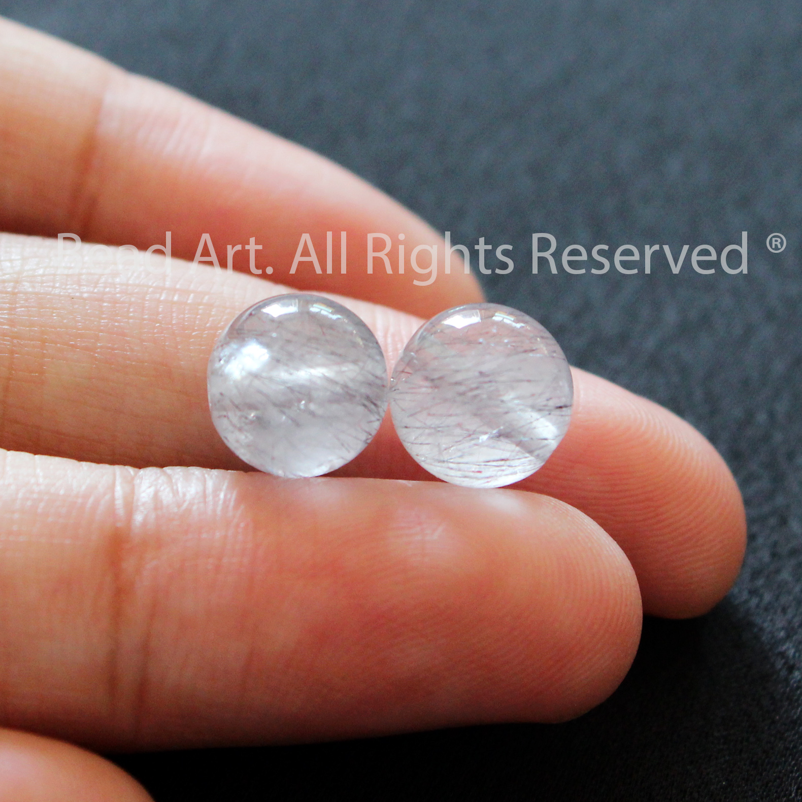 [1 Hạt] 8MM Đá Super Seven Màu Khói Đen, Đá Thông Thái Loại AAA, Phối Vòng Tay Phong Thuỷ, Trang Sức, Chuỗi Hạt - Bead Art