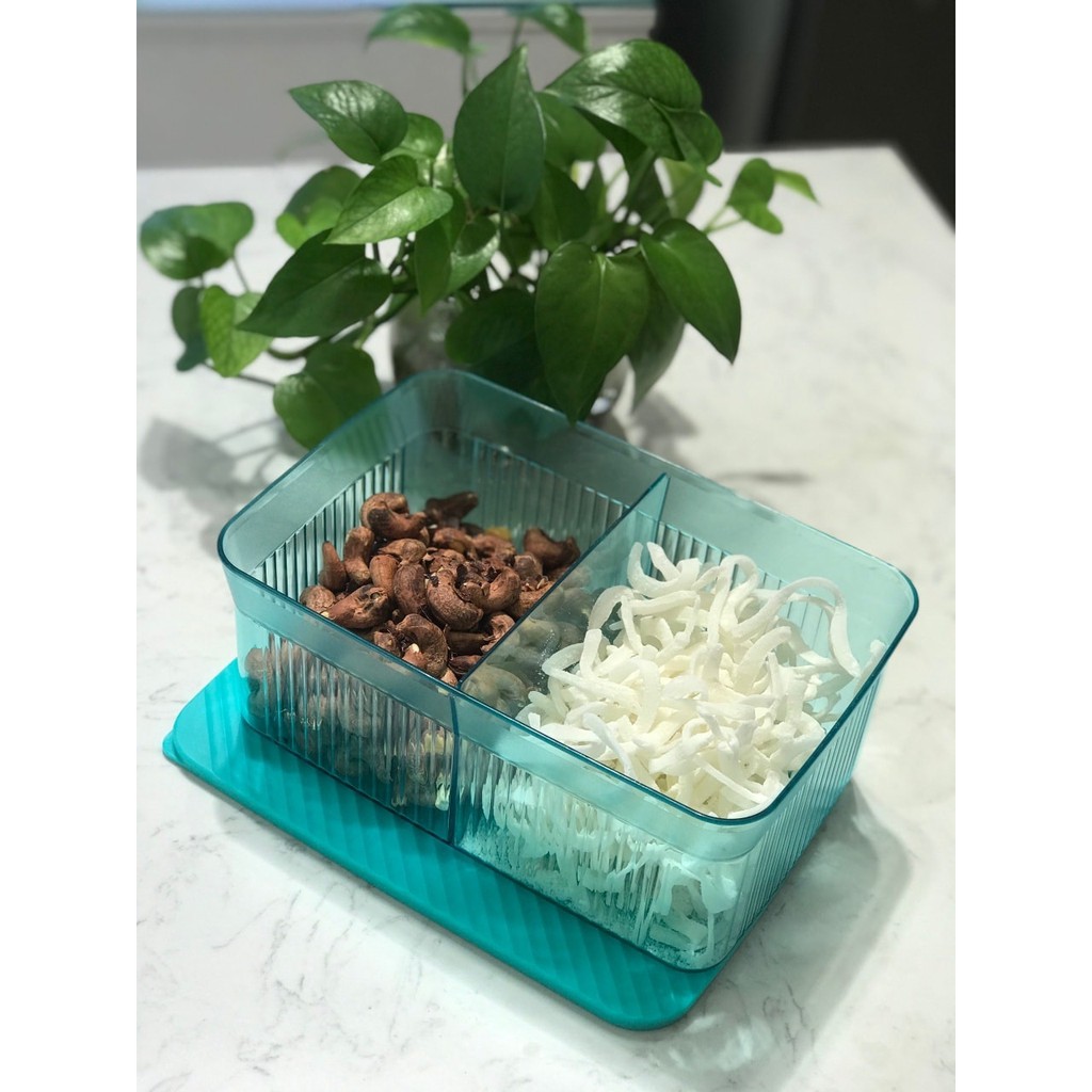 Hộp Trữ Khô Tupperware Snack It 1.75L, có 2 ngăn