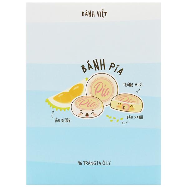 Tập Học Sinh Bánh Việt - Miền Nam - 4 Ô Ly - 96 Trang 80gsm - The Sun 04 - Bánh Pía