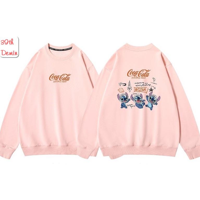 Áo nỉ COCACOLA phong cách Hip Hop graffiti sweater unisex Form rộng Free Size