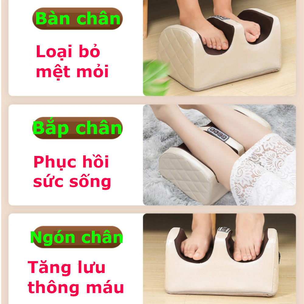 Máy massage chân chườm nóng cao cấp - Chăm sóc đôi chân gia đình - Quà tặng người thân.