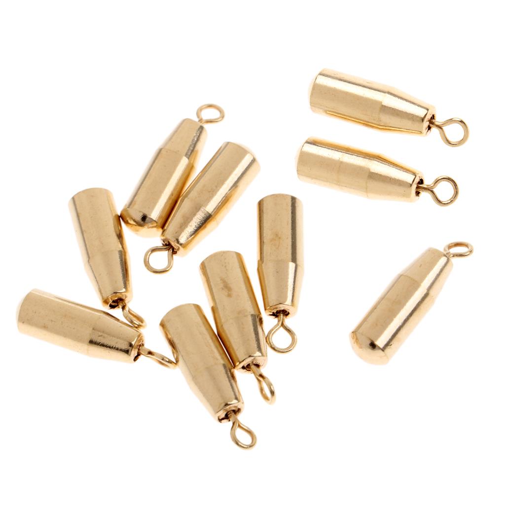 30pcs Brass Sinker Drop Shot Weights Sinker Perch Pike Fishing