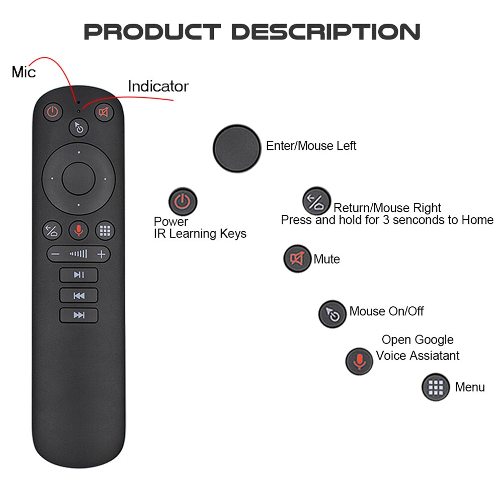 chuột bay g50s tìm kiếm giọng nói Remote Mouse Air g50s điều khiển cử chỉ thông minh