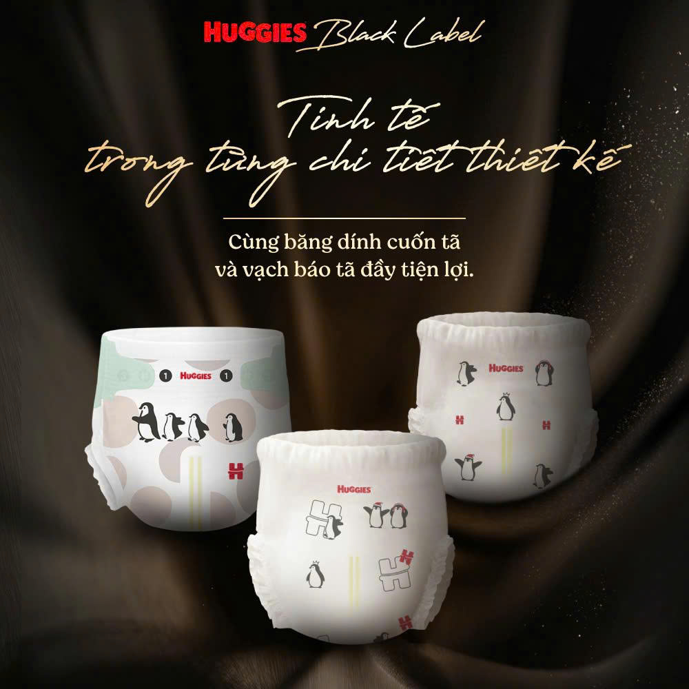 Tã/ Bỉm QUẦN Huggies Black Label siêu cao cấp cho bé size XL28 miếng