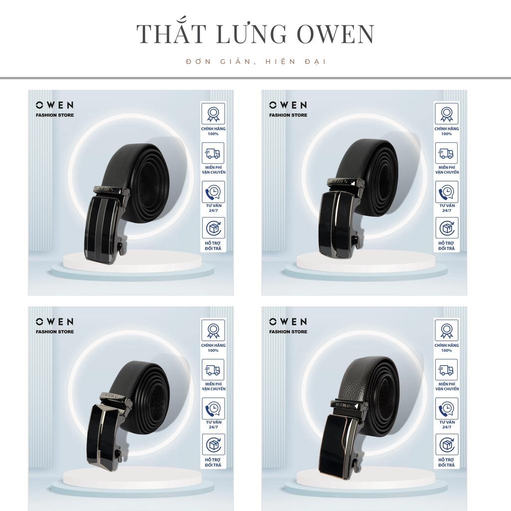 OWEN - Thắt lưng nam OWEN da thật chính hãng, khóa trượt Thanh lịch hiện đại