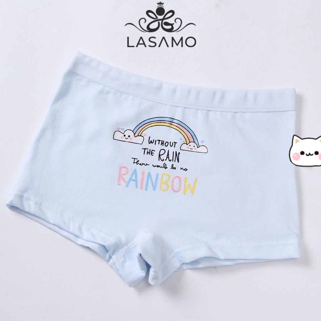 Set 4 chiếc quần chip bé gái, quần lót cho bé gái cotton cao cấp họa tiết Ngựa Pony dễ thương hãng LASAMO mã QLB003