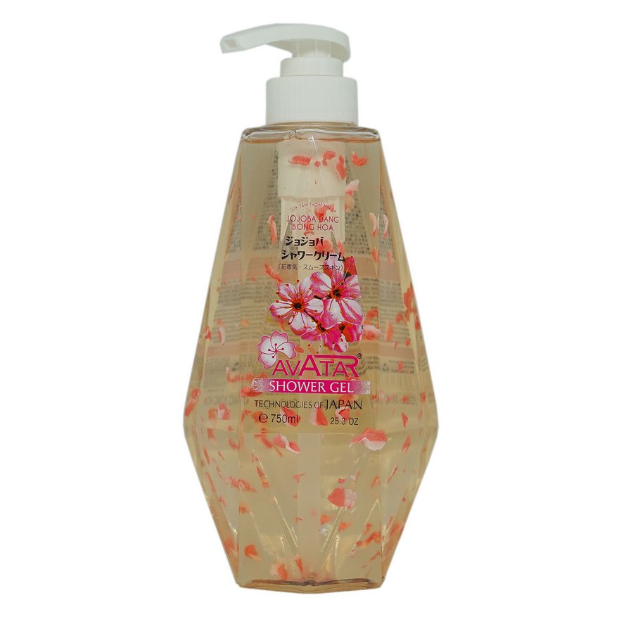 Sữa Tắm Trắng Da Hương Nước Hoa Jojoba Avatar Shower Chai 750ml (Combo 750ml Và Set 24ml)