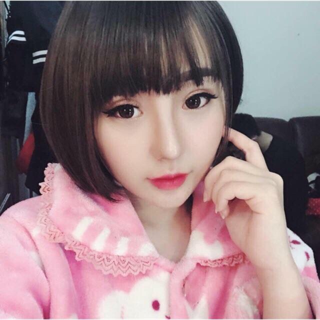 Kẹp u ombre đen xanh line bạch kim
